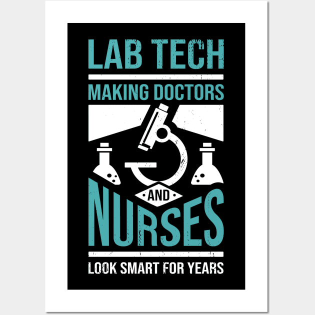 Lab Tech Laboratory Technician Gift Wall Art by Dolde08